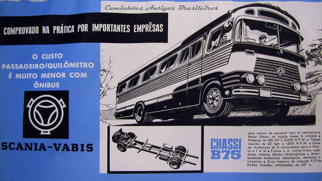 Antes dos caminhões, veio o ônibus: a história da Scania no transporte de passageiros brasileiro desde 1948 2 scania b75 1