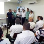 Parte da e equipe do tráfego da Unitrans