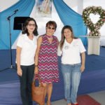 Rose Firmino do Sest Senat com as organizadoras do evento Socorro Araújo e Izabela Maria
