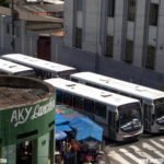 Transnacional em João Pessoa - Bodas de Pérola 41 Busscar Urbanuss Pluss da Trans. Nacional lado a lado
