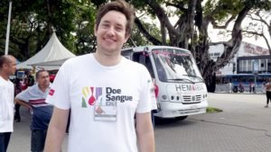 Thiago Gonçalo coordenador do Doe Sangue PB
