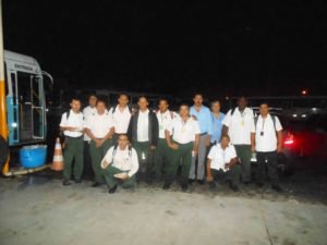 Os operadores da empresa de ônibus Santa Maria comemoraram o Dia do Motoristas nesta sexta feira