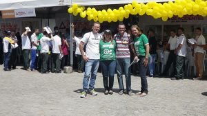 Integrantes da equipe organizadora da Feira de Servios realizada durante a Sipat da Unitrans