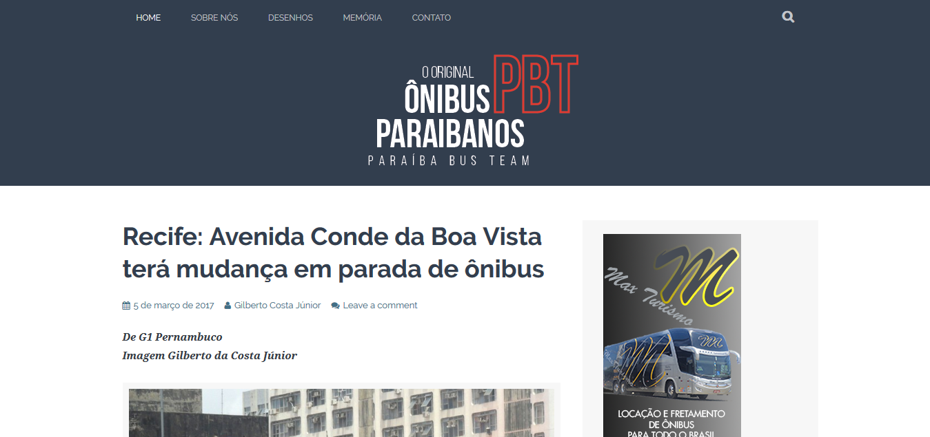 Informação no ponto e de cara nova 11 Ônibus Paraibanos março de 2017