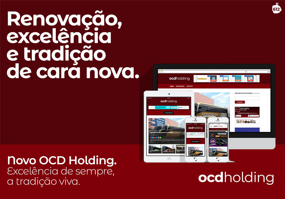 ocd holding novo layout formato arte link facebook