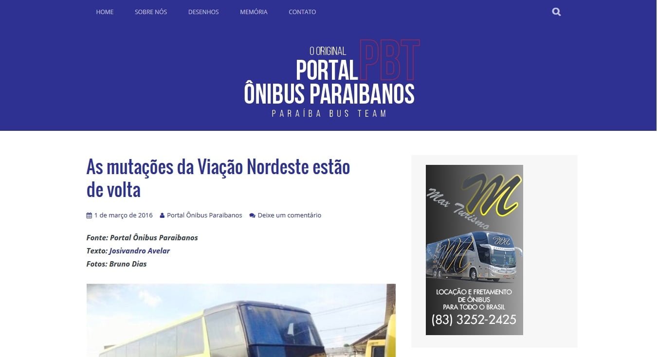 Informação no ponto e de cara nova 10 Portal Ônibus Paraibanos março de 2016