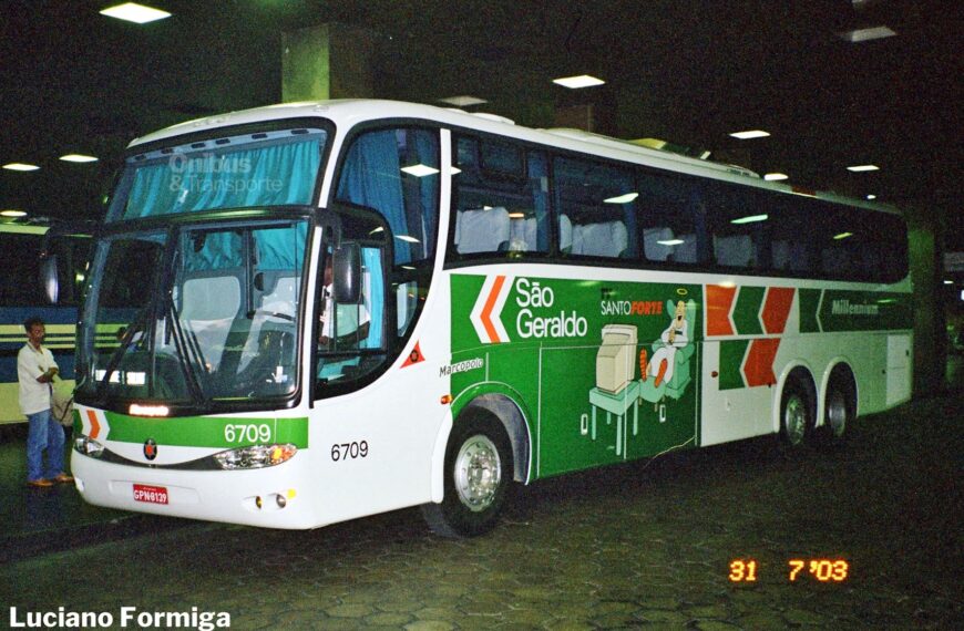 Quantos ônibus Paradiso G6 a São Geraldo teve na frota?