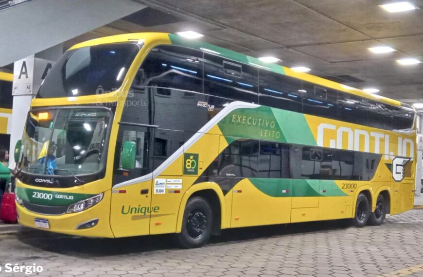 Novo ônibus Double Decker da Gontijo estreou em linha para o Nordeste nesta sexta-feira