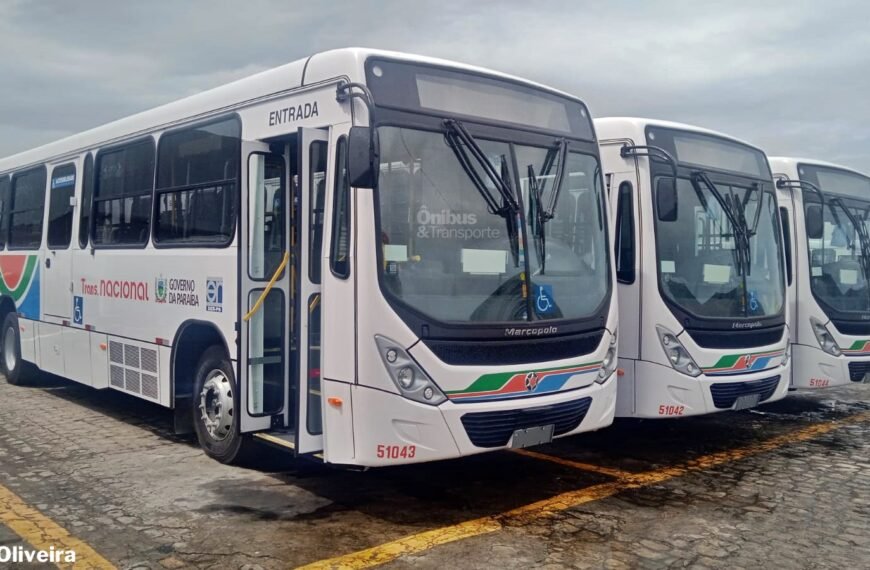 Transnacional recebe três novos ônibus para reforçar transporte público na Região Metropolitana de João Pessoa