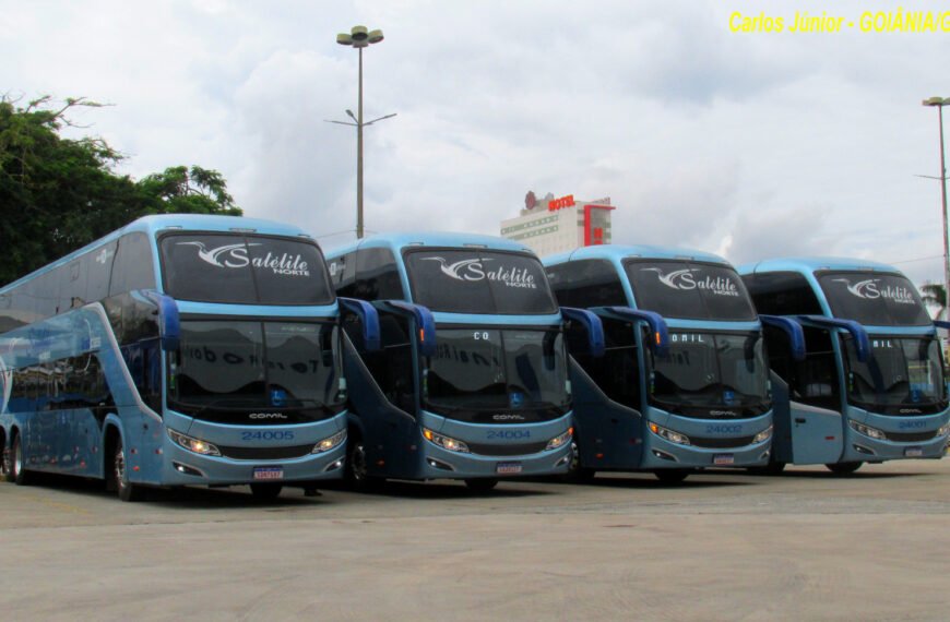 Expresso Satélite Norte lança sua nova frota de ônibus Campione Invictus DD em Goiânia (GO)