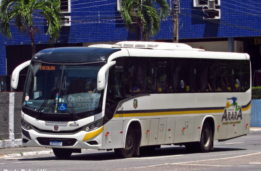 Arara, PB, recebe moderno ônibus rodoviário Viaggio G8 800 da Marcopolo