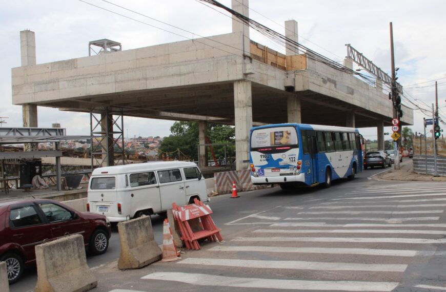Obras do futuro Terminal BRT Ouro Verde em Campinas (SP) geram mudanças no tráfego na Avenida Ruy Rodriguez