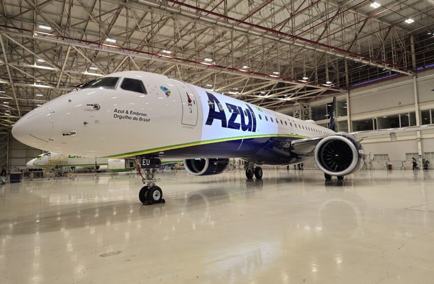 Azul investe mais de R$3 bilhões em 13 novas aeronaves Embraer 195-E2