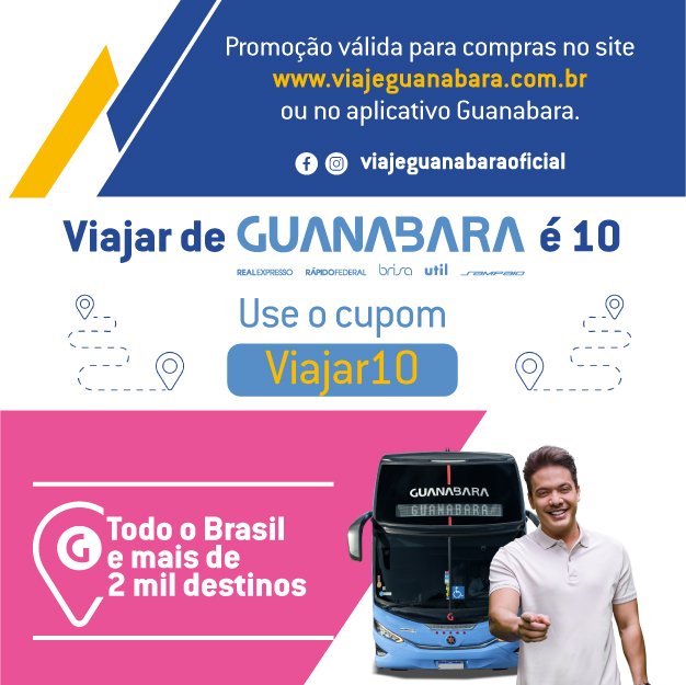 Viajamos de Belo Horizonte para o Rio de Janeiro com a Guanabara 23 Publicidade Onibus e Transporte Banner