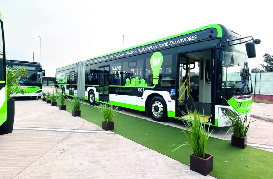 Adoção de ônibus elétricos em Cascavel (PR) geram uma economia de 57% em gastos com combustível em apenas 20 dias de operações