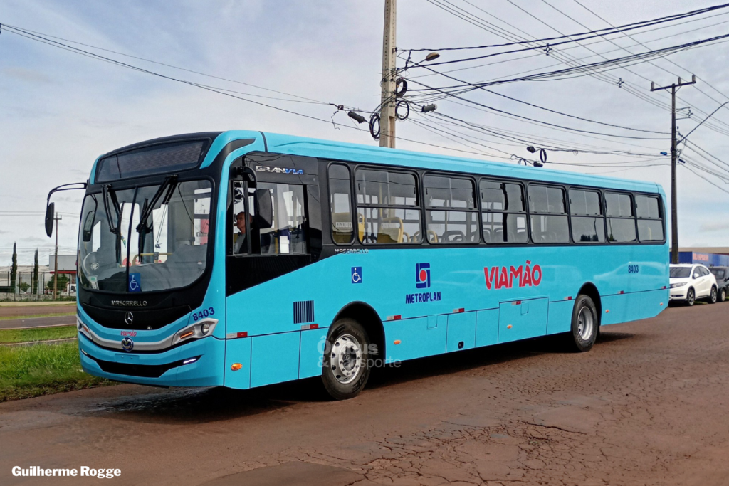 Ônibus da Viamão, operado na Região Metropolitana de Porto Alegre, através da Metroplan.