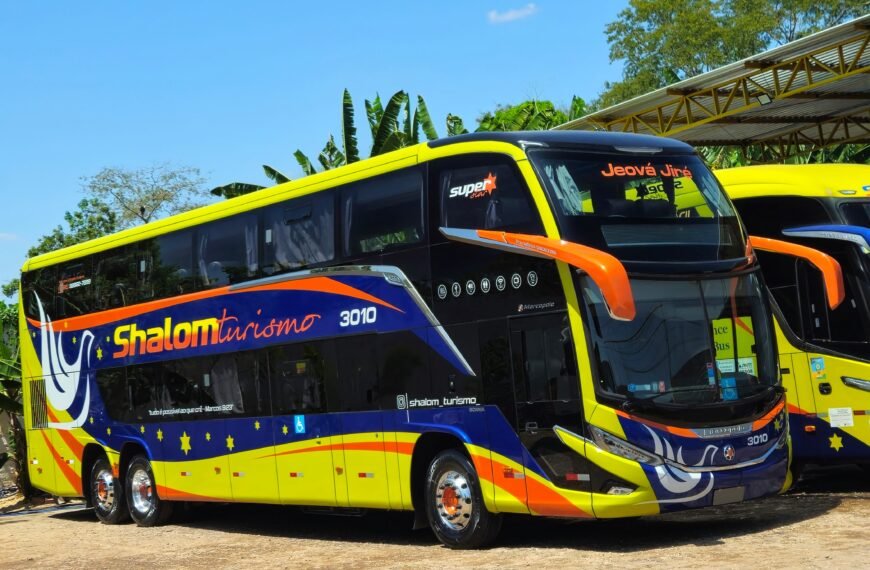 Shalom Turismo amplia frota com o seu terceiro ônibus Marcopolo Paradiso G8 1800 DD