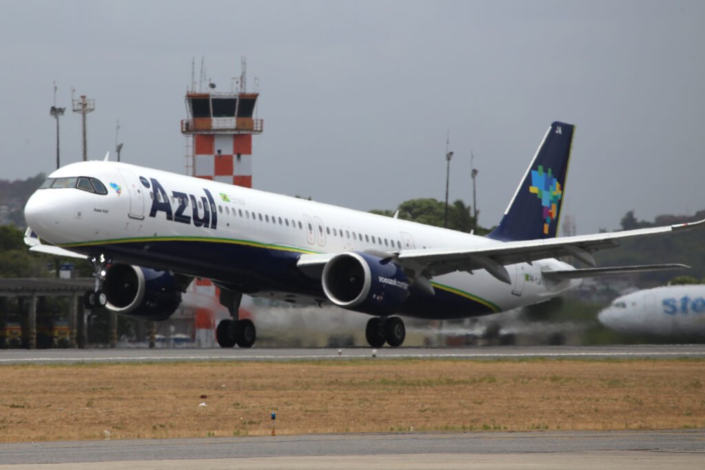 Airbus A321 uma das aeronaves que estara realizando as operacoes em Campinas