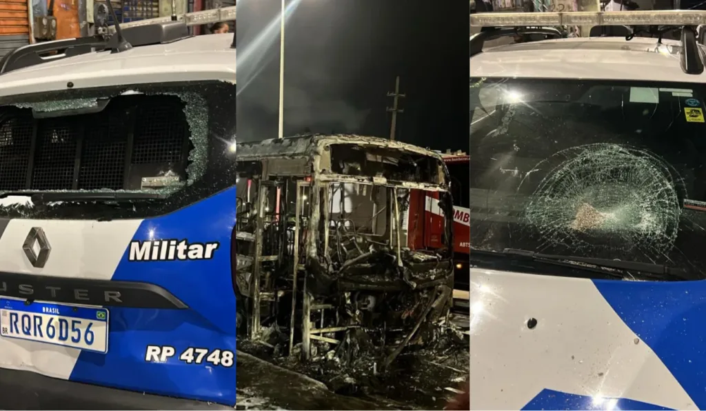Ataques a ônibus marcam a noite na Grande Vitória (ES); GVBus diz que prejuízo de ataques nos últimos 20 anos supera R$ 77 milhões 1 ZAGhFbkg ataques criminosos em vitoria 1024x596 1