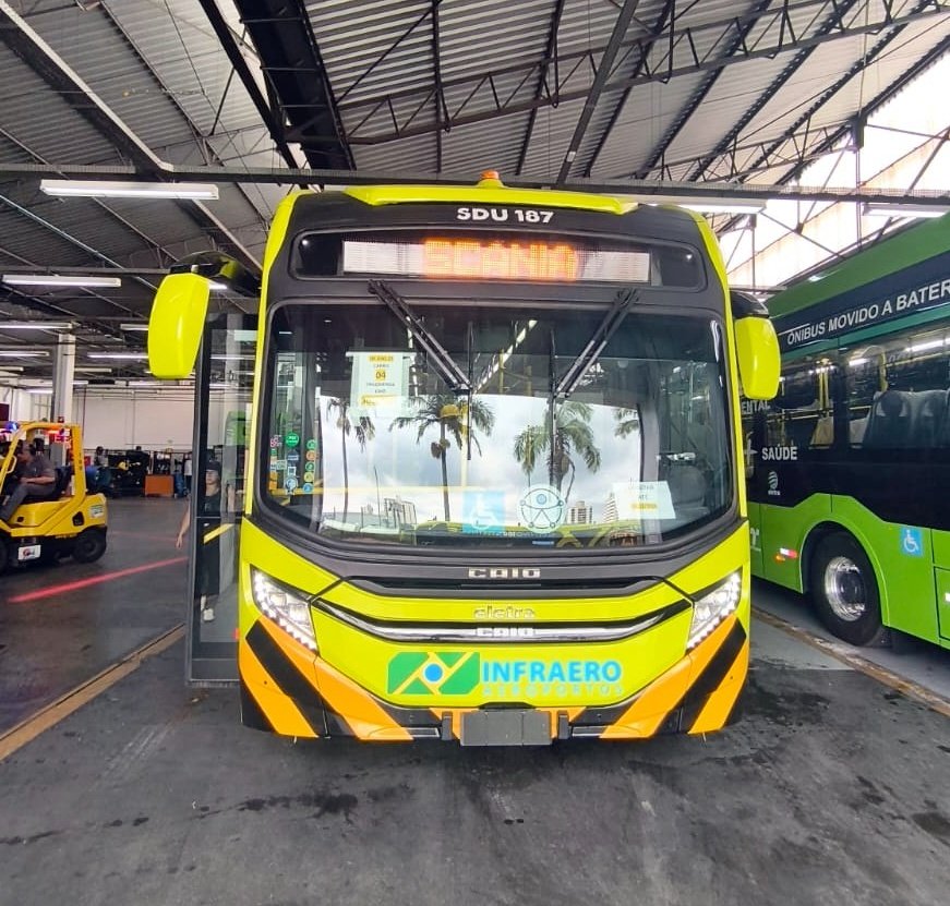 Aeroporto Santos Dumont recebe 8 novos ônibus com carroceria Caio eMillennium 2 Aeroporto Santos Dumont