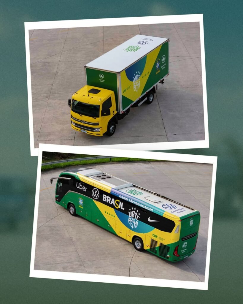 Volkswagen Caminhões e Ônibus reforça apoio à Seleção Brasileira com ônibus e caminhão na logística da CBF 2 Volkswagen