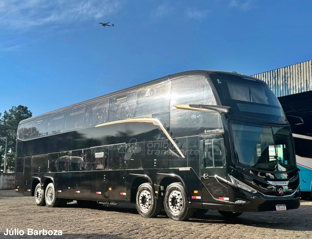 Nuvem Vendas de Ônibus entrega Marcopolo Paradiso G8 1800 DD da EMTRAM à banda gaúcha Os Mateadores