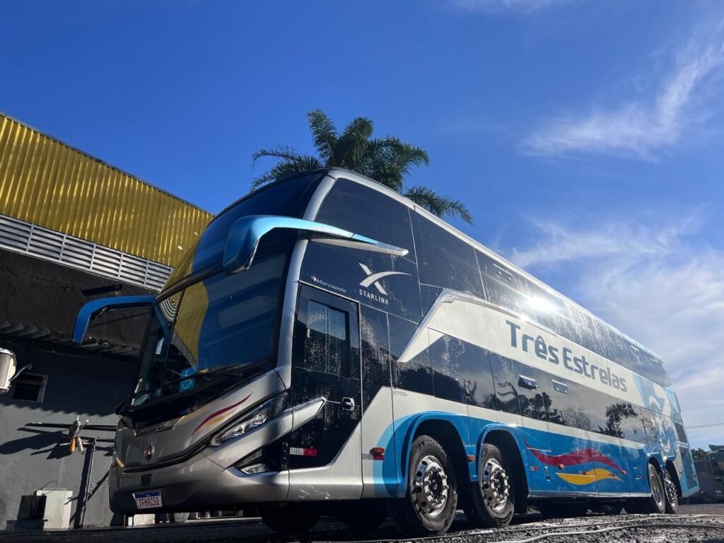 Três Estrelas adquire novos Marcopolo Paradiso G8 1800 DD Scania de 500 cv para reforçar operação entre Goiânia e São Paulo 2 Três Estrelas