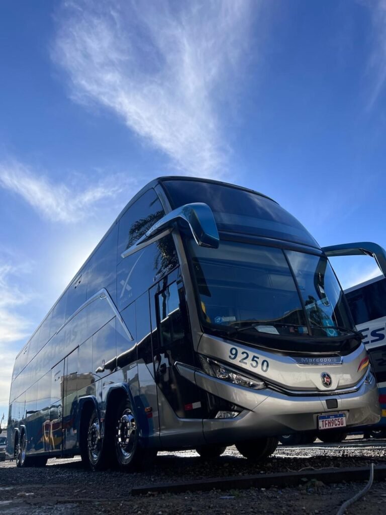 Três Estrelas adquire novos Marcopolo Paradiso G8 1800 DD Scania de 500 cv para reforçar operação entre Goiânia e São Paulo 1 Três Estrelas