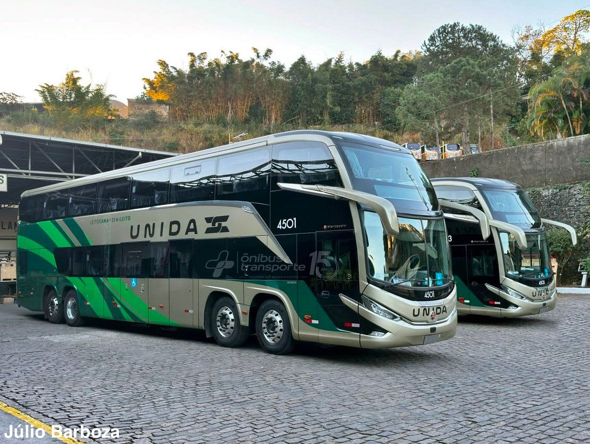 Unida recebe seus primeiros Double Decker em Juiz de Fora; Ônibus & Transporte conhece de perto os novos G8