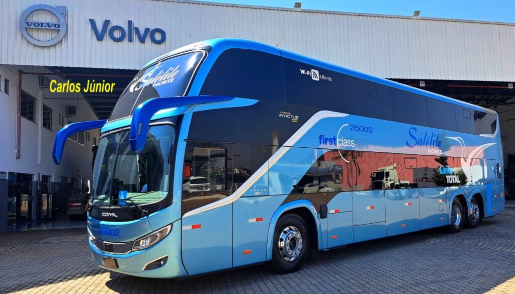 Expresso Satélite Norte renova frota com 12 Comil Invictus DD e estreia chassi Volvo B460R 6x2 10 Expresso Satélite Norte