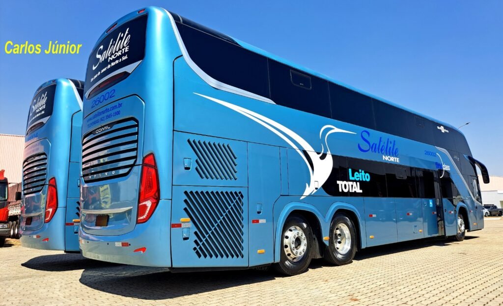 Expresso Satélite Norte renova frota com 12 Comil Invictus DD e estreia chassi Volvo B460R 6x2 7 Expresso Satélite Norte