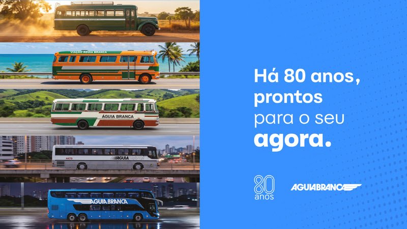 Viação Águia Branca celebra 80 anos com campanha inédita produzida integralmente por inteligência artificial